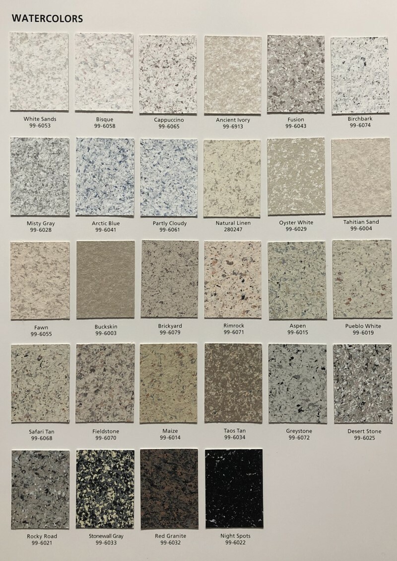 Watercolor multispec stone colors offered by The Refinish Pro